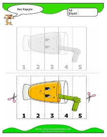 Kes Yapıştır Çalışma Sayfaları